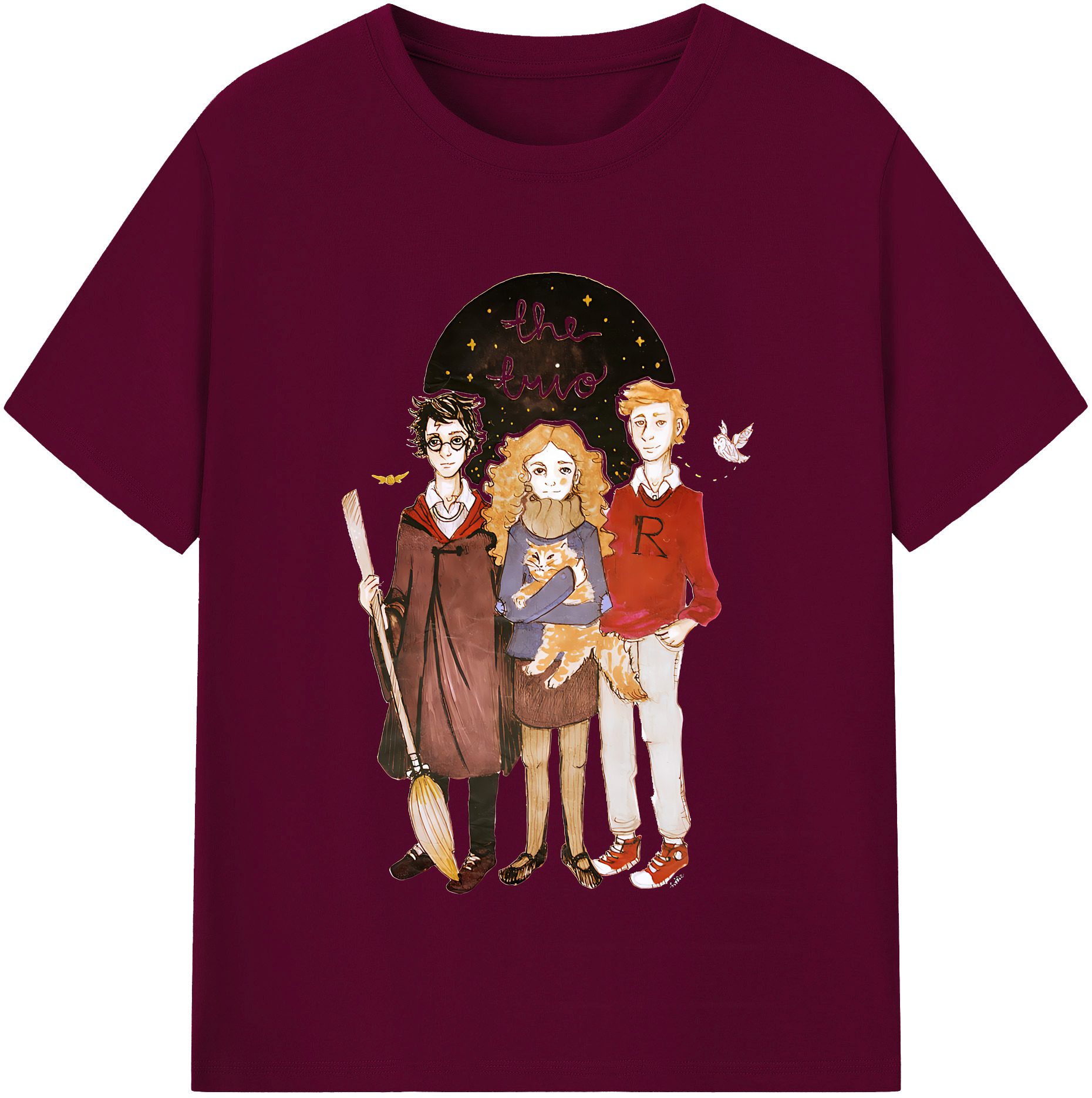 （画像用） Harry Potter ハリー・ポッターシリーズ レディースカジュアルプリントTシャツ（綿100％）